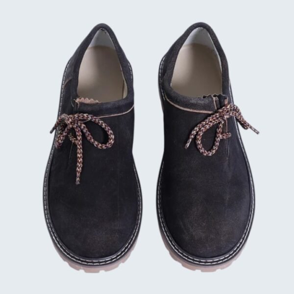 Charming Black Side Lace Trachten Mens Shoes