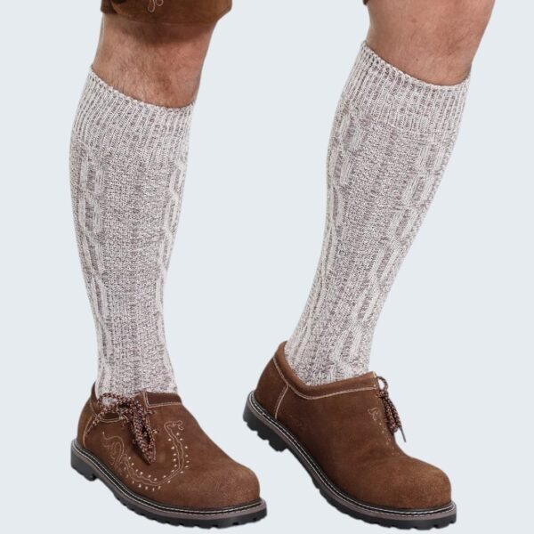 Classic White Knee-High Socks for Lederhosen