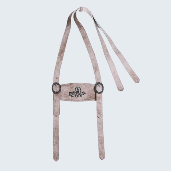 Classic bone White Premium Lederhosen Suspenders