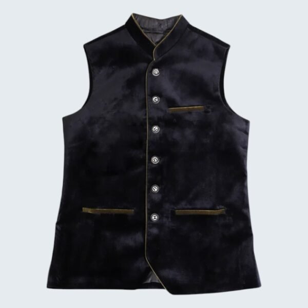 Exquisite Black German Men's Waistcoat for a Timeless Look