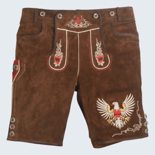 Lederhosen Men Adler Brown with Suspenders