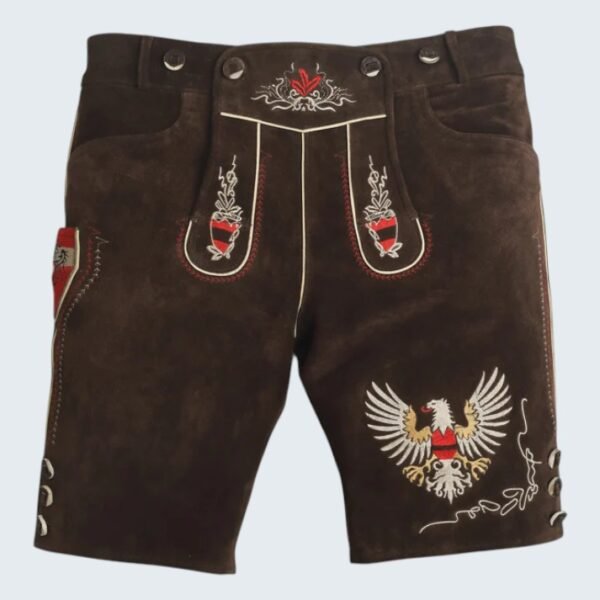 Lederhosen Men Chocolate Brown with Suspenders