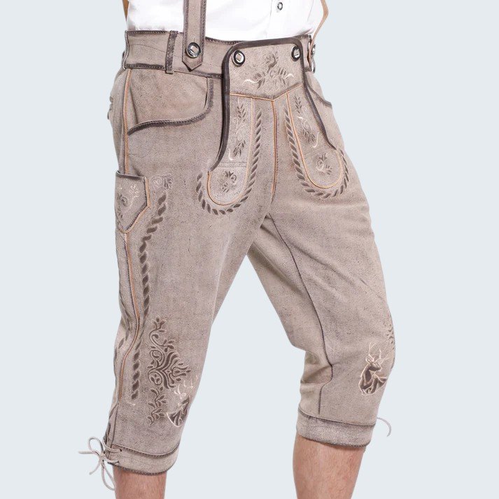 Light Grey Oktoberfest Bundhosen2 Light Grey Oktoberfest Bundhosen