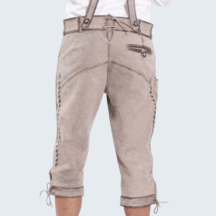 Light Grey Oktoberfest Bundhosen3 Light Grey Oktoberfest Bundhosen - Image 2