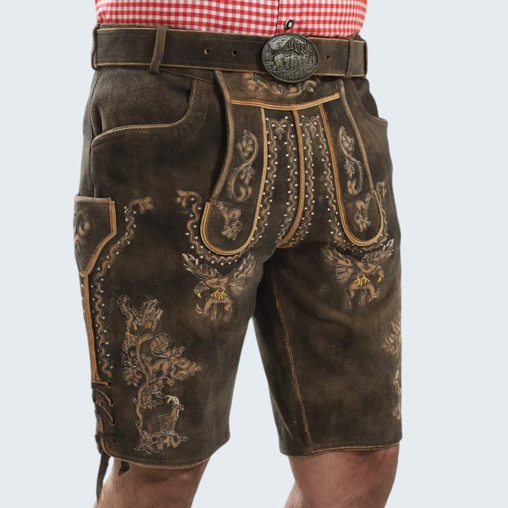 luxurious sepia raw brown lederhosen with alpine flair luxurious sepia raw brown lederhosen with alpine flair