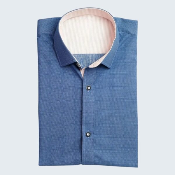 Men's Trachten Shirt Bavarian Indigo Blue
