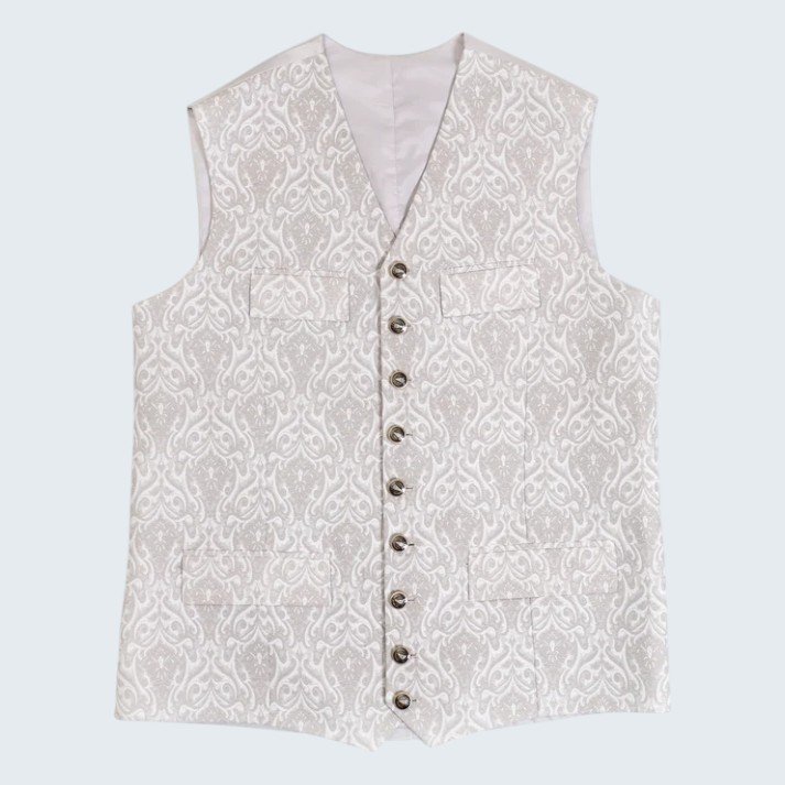 Modern Bucolic Charm Gray Lederhosens Waistcoat Modern Bucolic Charm Gray Lederhosens Waistcoat