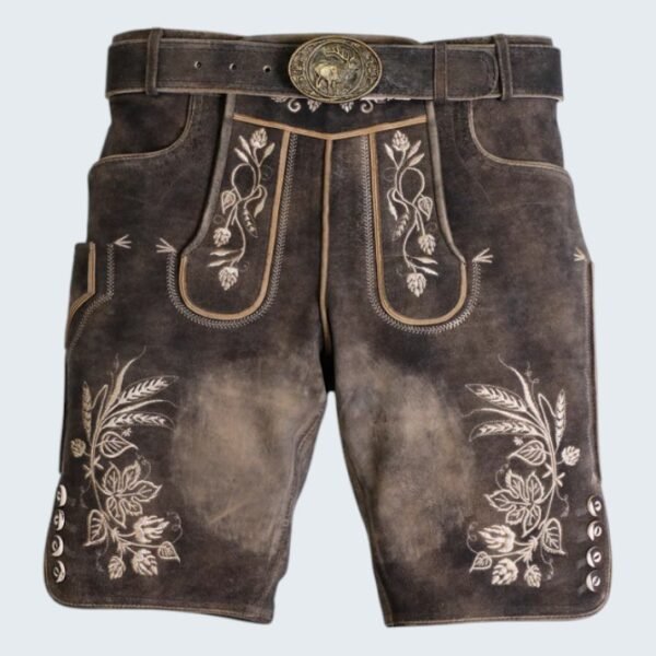 Premium Rustic Vinatge Brown Lederhosen Men