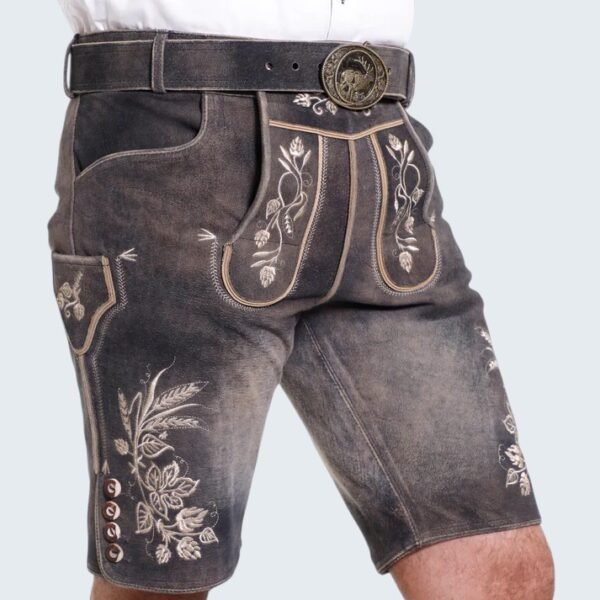 Premium Rustic Vinatge Brown Lederhosen Men