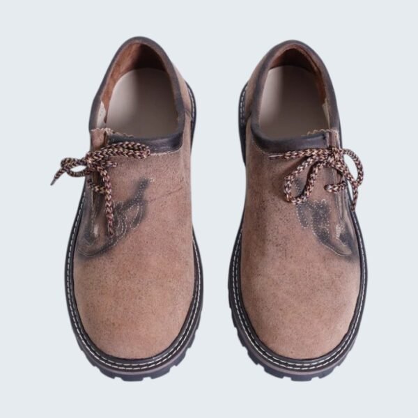 Rustic Brown Trachten Shoes for Men with Traditional Charm
