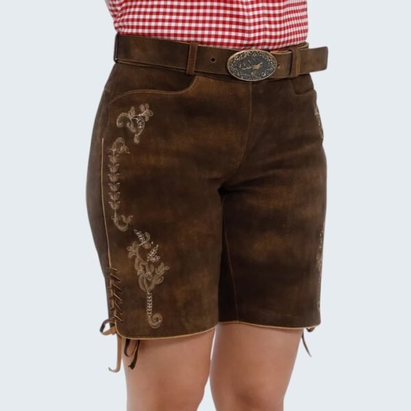 Shanko Brown Women Lederhosen Almwiese