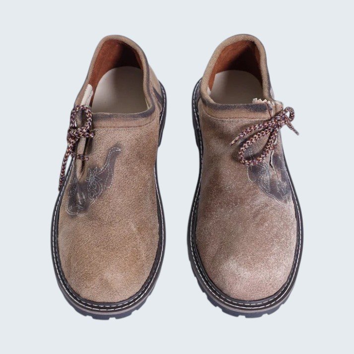 Vintage Style Light Brown Trachten Shoes in Original Leather Vintage Style Light Brown Trachten Shoes in Original Leather