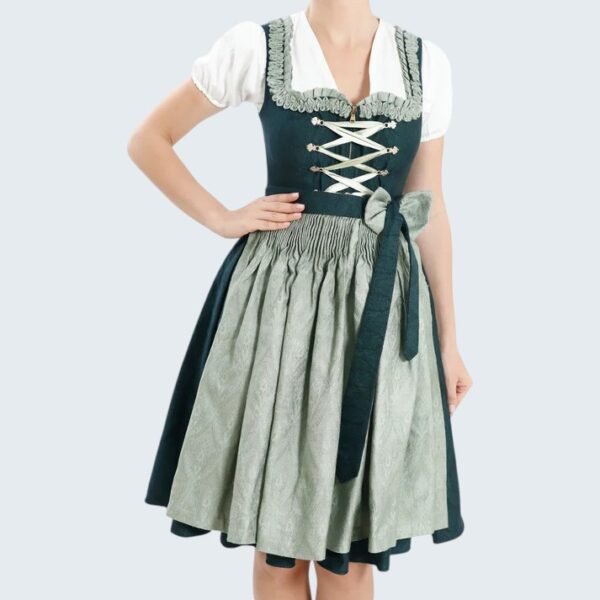 Midi Dirndl Inspired by Pure Green Elegance