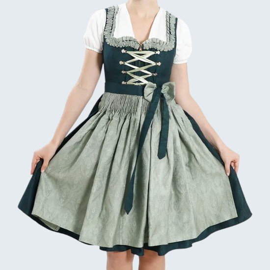 Midi Dirndl Inspired by Pure Green Elegance2 Midi Dirndl Inspired by Pure Green Elegance - Image 2